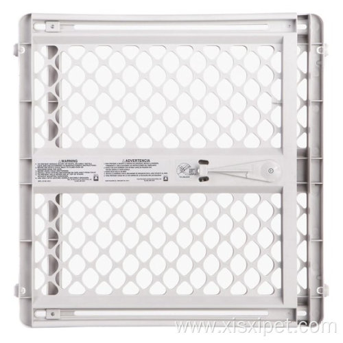 Plastic Pet Gate For Pets Light Gray Fence